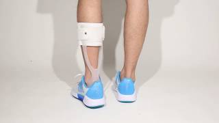 How To Put On Drop Foot Brace  AFO Leaf Spring Splint  Orthomen [upl. by Rooke]