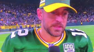 Aaron Rodgers high after the game interview [upl. by Juanita]