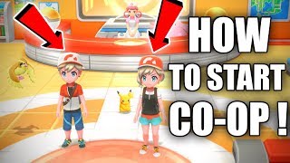 HOW TO START COOP Pokemon Lets Go Pikachu and Eevee [upl. by Lirrehs184]