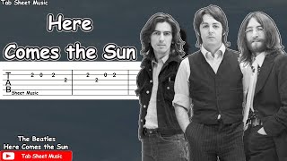 The Beatles  Here Comes The Sun Guitar Tutorial  TAB [upl. by Carlita623]