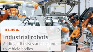 Automated application of adhesives and sealants to vehicle bodies [upl. by Findlay555]