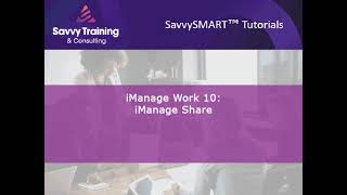 iManage Work 10 iManage Share [upl. by Awad320]