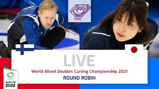 Finland v Japan  Round robin  World Mixed Doubles Curling Championship 2021 [upl. by Izzy]