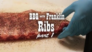 BBQ with Franklin Pork Ribs part 1 [upl. by Bonney]