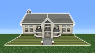 Minecraft Tutorial How To Make A Modern Suburban Mansion [upl. by Cornia]