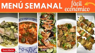 Menú semanal FÁCIL Y NUTRITIVO  Cocina de Addy [upl. by Prentiss808]