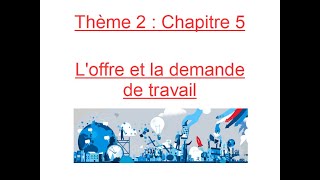 ECONOMIE  Chapitre 5  Loffre et la demande de travail [upl. by Babbette]