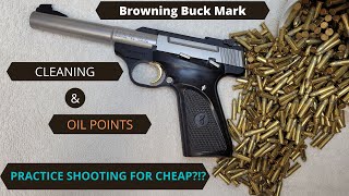 Browning Buck Mark tear down cleaning oil points and CHEAP SHOOTING [upl. by Anitra]