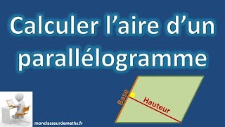 Calcul de laire du parallélogramme [upl. by Enahsed777]