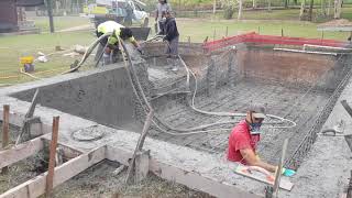 Shotcrete pool construction timelapse [upl. by Otrebide273]