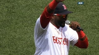 David Ortiz rallies the Boston crowd after Boston Marathon tragedy [upl. by Anailli]