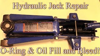 Hydraulic Jack Oring repair Oil Fill amp how to Bleed Easy [upl. by Madel]