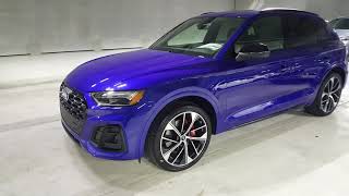 2021 Audi SQ5 walk around  This new Ultra Blue color option is stunning [upl. by Even]