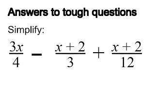 How to simplify an algebra fraction [upl. by Marrissa]