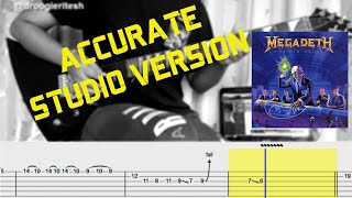 How to play Tornado of Souls Solo notebynote with TABS [upl. by Napoleon]