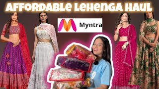 Huge MYNTRA Lehenga Haul myntrahaul affordable [upl. by Adarbil594]