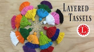 Make Layered Tassels DIY for Earrings amp More Crafts  Loomahat [upl. by Deppy202]