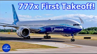 777x First Takeoff [upl. by Ealasaid702]