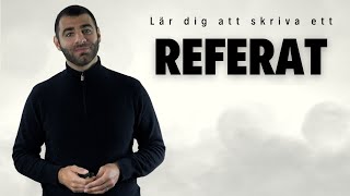 Lär dig att skriva ett REFERAT [upl. by Letnuahc781]