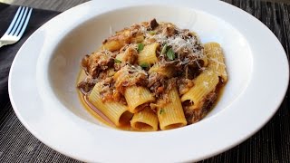 Pasta alla Genovese  Rigatoni with GenoveseStyle Meat Sauce [upl. by Adlev]