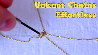 How to UntangleUnknot Gold Chains Easy [upl. by Ailana]