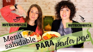 MENÚ SEMANAL PARA PERDER PESO  Cómo preparar una dieta saludable para adelgazar [upl. by Sabec51]