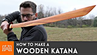 How to make a Wooden Katana from hardwood flooring  Woodworking  I Like To Make Stuff [upl. by Cressler991]