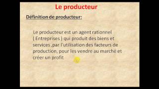 Microéconomie S2 partie 1 quot introduction à létude de producteur quot [upl. by Shaughn]