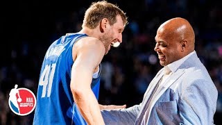 Charles Barkley Scottie Pippen and Larry Bird pay tribute to Dirk Nowitzki l NBA on ESPN [upl. by Baptlsta576]