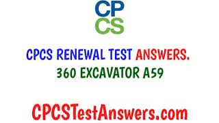 CPCS Renewal Test Answers Excavator A59 [upl. by Ylrahc312]