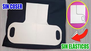 Como hacer un tapabocas o mascarilla SIN COSER y SIN ELÁSTICOS  Tapabocas en casa fácil y rápido [upl. by Tdnarb]