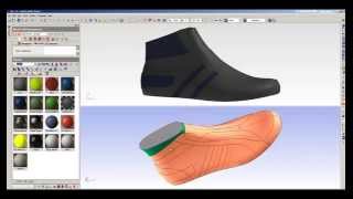 ICad3D Design  3D Shoe Design software sneaker sample [upl. by Yenaled]