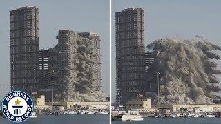 Tallest building demolished using explosives  Guinness World Records [upl. by Aramenta]