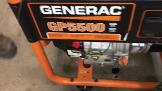 How to start Generac GP5500 watt generator [upl. by Dolly714]