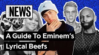 A Timeline Of Eminem’s Lyrical Beefs  Genius News [upl. by Yllim]