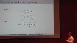 An introduction to Invariant Theory  Harm Derksen [upl. by Meakem460]