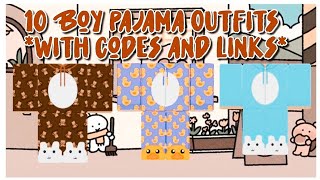 10 Pajama Roblox Boy Outfits with codes and links [upl. by Llewen]