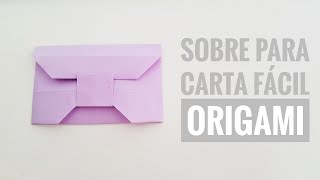 Aprende Cómo hacer un ✉  SOBRE  ✉ para carta 😍 FÁCIL ✅ Origami PASO A PASO [upl. by Eugaet]