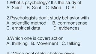 Freshman psychology chapter 1 questions [upl. by Acirem]