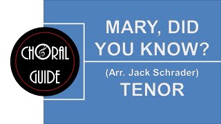 Mary Did You Know  TENOR Schrader [upl. by Llebyram]