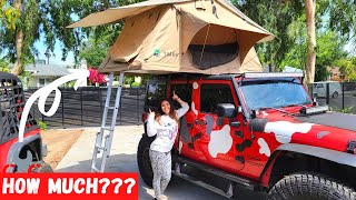 EVERY Jeep NEEDS this Tent Roof Top Tent Install  Solar Jeep JKU Build [upl. by Eocsor]