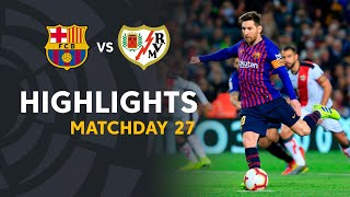 Highlights FC Barcelona vs Rayo Vallecano 31 [upl. by Arodaeht]