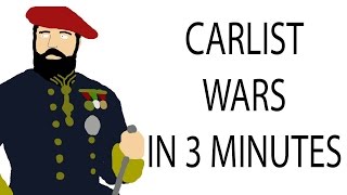 Carlist Wars  3 Minute History [upl. by Clellan]