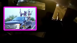 INSANE rolling machine gun battle between Mexican cops and cartel sicarios [upl. by Ury717]