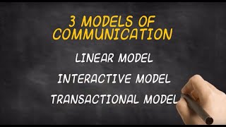 The 3 Models of Communication [upl. by Nanreik]