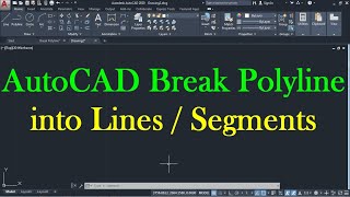 AutoCAD Break Polyline into Lines and Segments [upl. by Tomi24]