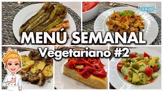 💚 MENÚ SEMANAL VEGETARIANO 2 🍅🧅  5 Recetas de Verduras para la Semana ¡DELICIOSAS [upl. by Weaver]