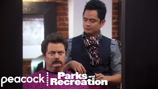 Ron Swansons New Hairdresser  Parks and Recreation [upl. by Dlorad]