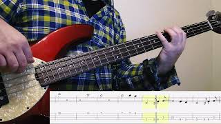 Radiohead  No Surprises Bass Cover with TAB [upl. by Tsiuqram]