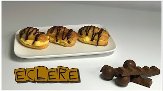 Eclere cu crema de vanilie  Vanilla eclairs  EGustos [upl. by Benoite]